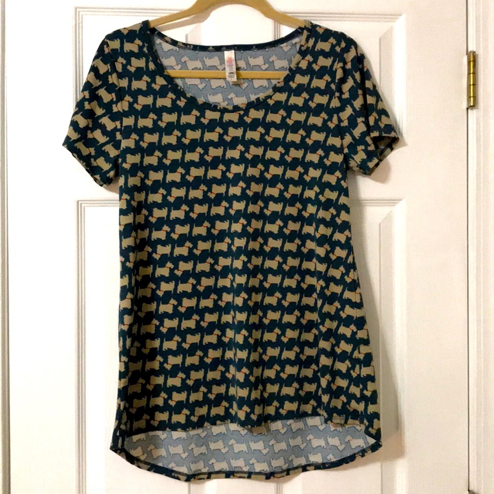 LuLaRoe Simply Comfortable schnauzer dog T-shirt